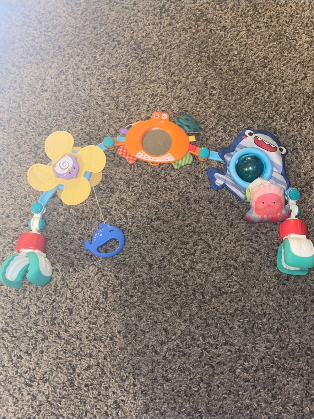 Colorful Ocean-Themed Baby Activity Arch - Blue, Orange, Yellow